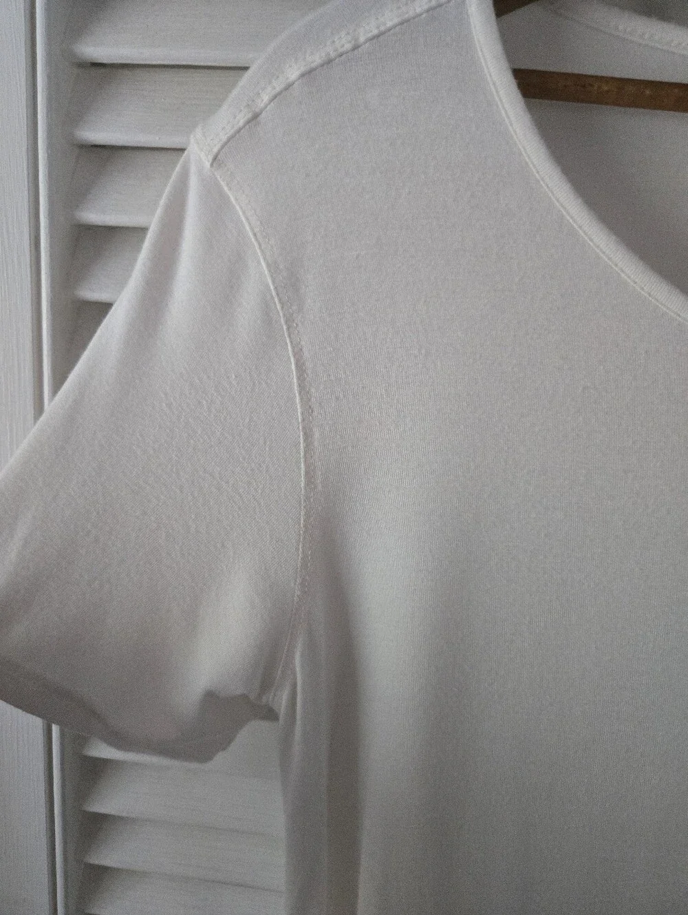Multiples Off White Chiffon Hem Tunic Dress Soft Stretch Shift Mini Size S